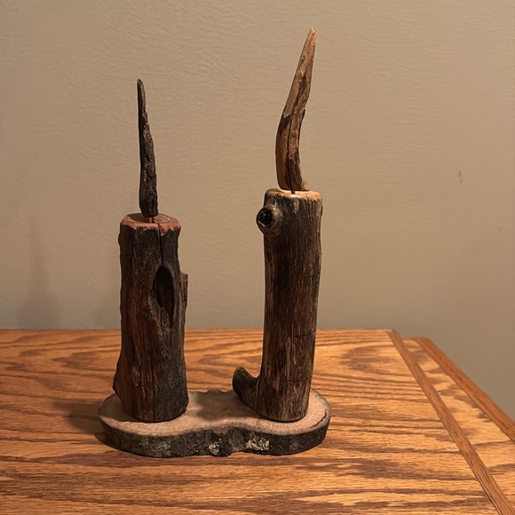 Wooden carved candles - Picture 1 of 5